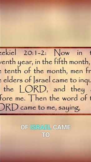 Ezekiel 20: God's Judgment and Israel's Abominations Explained #shorts