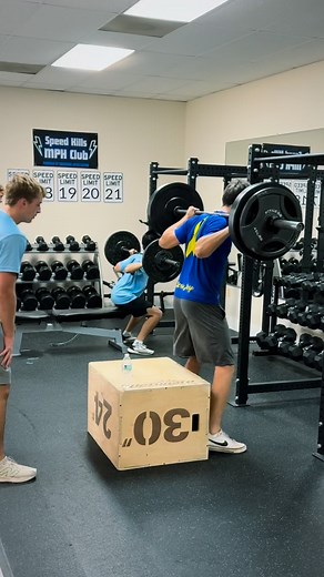 It’s not just how much you lift — it’s how fast you move it. Speed squats provide eccentric loading benefits as well as explosive power. 🔥 Top Benefits: • Explosive Power – Trains the ability to produce force quickly, boosting sprinting, jumping, and change-of-direction. • Faster Rate of Force Development – The key to winning first steps, rebounds, and reactions. • Better Mechanics Under Speed – Teaches athletes to move efficiently and violently without losing form. • Transfer to Sport – Mimics