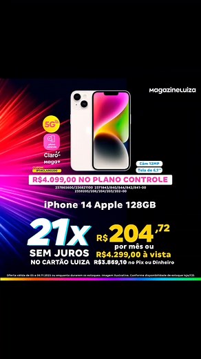 Super Ofertas em IPhone!!! no Magazine Luiza de Ilha Solteira, venha conferir e Aproveitar 👇 👇 👇 👇 👇 👇 👇 👇 👇 #magazineluiza #ofertas #promocao #BlackdasBlacksMagalu | Magazine Luiza
