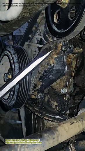 Super Easy Belt Tension Adjustment | Tightening the Belt with a Pry Bar Trick