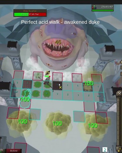 Perfect Acid Walk - Awakened Duke #awakenedbosses #gaming #bloodtorva #oldschoolrunescape #games