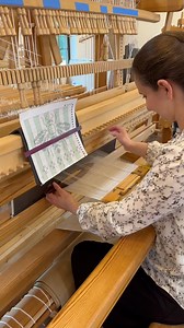 Weaving the tiny squares on a special order, a table runner with bees. . . #weaversofinstagram #weavers #weaversoftexas #drawloom #handwoventextiles #handwovenhome #handmade #weaves #weaversoftheworld #traditionalhandcraft #homesteadfibercrafts #waco #localweavingshop #madeintexas #handcrafted #bees #beesofinstagram | Homestead Fiber Crafts