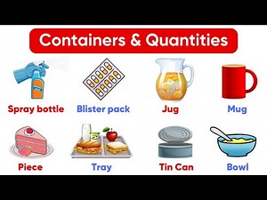 Containers and Quantities Vocabulary Words | Learn English