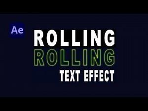 Rolling Text Effect in After Effects - Motion Design Tutorial