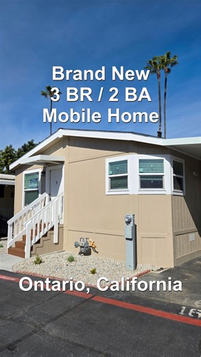 New 3BR/2BA Mobile Home in the city of Ontario, Ca. Bright open floor plan with modern finishes throughout. Kitchen includes stainless steel appliances: refrigerator, range, microwave, and dishwasher. $189,000 (space rent $1,275) To view this home please call Action Mobile Homes (909)986-2555 Financing available | Action Mobile Homes - Manufactured Homes