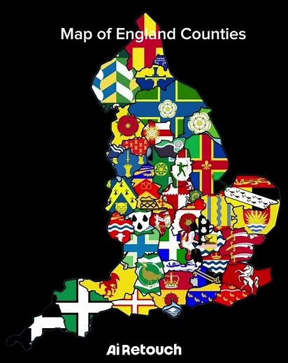 Map of England Counties 🏴󠁧󠁢󠁥󠁮󠁧󠁿