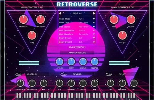 RetroVerse by Electronik Sound Lab - 80s Pop Plugin VST VST3 Audio Unit