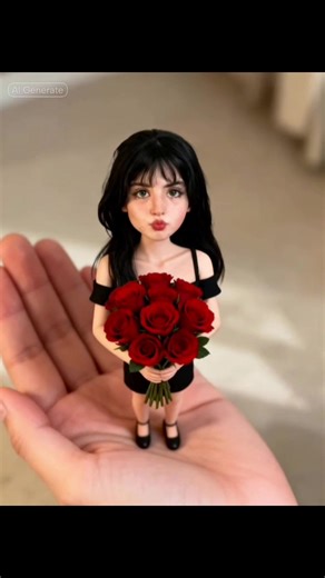 Create a Big Head Cartoon Avatar Holding Hair with CapCut