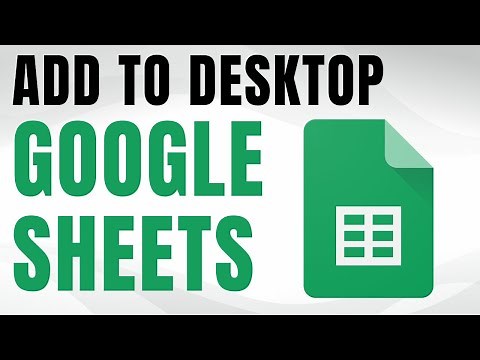 How to Add Google Sheets to Your Desktop in SECONDS!