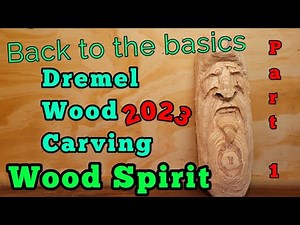 Beginner Dremel Wood carving a Wood Spirit In plywood - Step by step. Part 1
