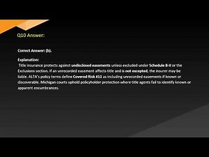 Michigan Title Insurance Exam Free Practice Questions Set Two
