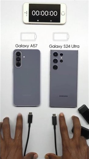 Samsung Galaxy A57 vs Samsung Galaxy S24 Ultra Battery Charging Test