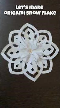 Christmas Decor 🎄 Orogami Snowflake ❄️ #Shorts #Papercraft #Origami #ChristmasCraft #DIY #Handmade