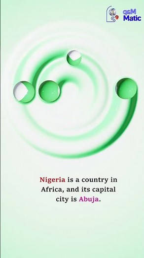 🇳🇬 Nigeria Flag Animation | Relaxing 3D Loop with Capital Abuja & Africa Facts