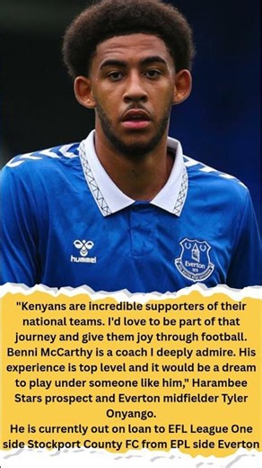 Tyler Onyango On Playing For Harambee Stars