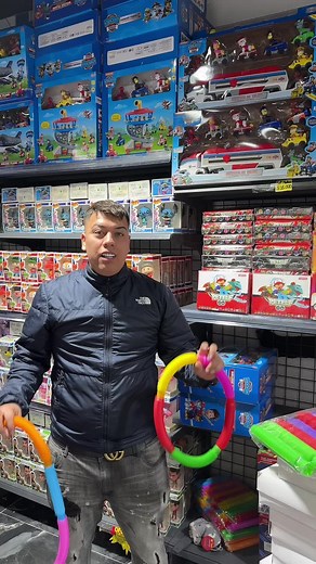 Colorful Loop Toys Demonstration in Toy Store