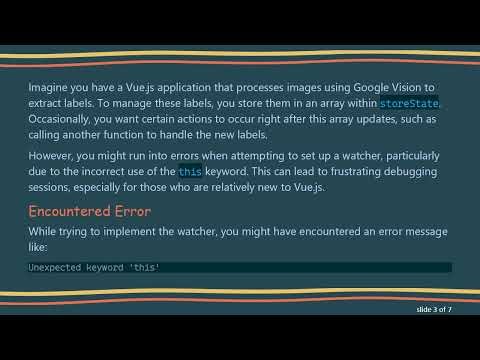 How to Use Vue.js Watchers Effectively with storeState
