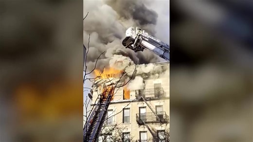 57K views · 1.9K reactions | Eyewitness footage shows a fire engulfing an apartment building on Manhattan's Upper West Side, leaving at least six people injured | Reuters | Facebook