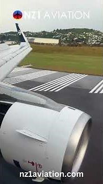Air NZ A320 Landing On Wet Wellington Runway