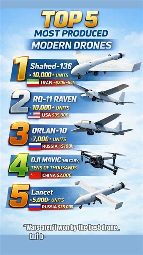 The 5 Most Produced Drones on Earth Are Changing Modern Warfare