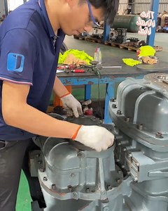 51K views · 409 reactions | Precision Reassembly Excellence Large Two-Stage Screw Air Compressor Restoration | The Viral Vid | Facebook