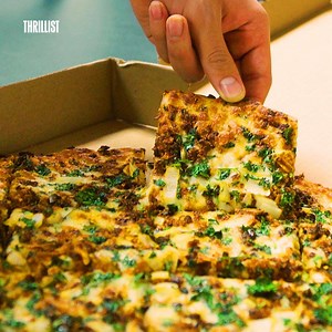 This pizza is covered in fish jerky. | Thrillist