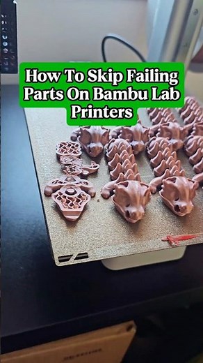 How to skip failing parts on Bambu Lab printers🖨 #3dprinting #bambulab #tipsandtricks #useful