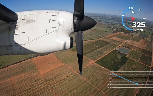 螺旋桨客机飞得有多快？冲8-300实测（GoPro速度计测量飞行各阶段地速）