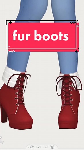 Creating Festive Fur Boots for The Sims 4 Christmas Advent Calendar