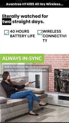 Avantree HT4189 40 Hrs Wireless Headphones.#AvantreeHT4189#AvantreeHeadphones#wirelessheadphones