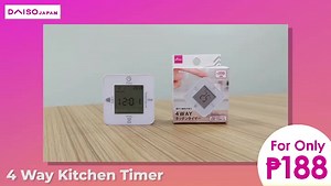 There’s always four sides to a story—and on this Kitchen Timer! ⏱ Check out this super cool 4-Way Kitchen Timer available at Daiso Japan 🌸 𝗦𝗵𝗼𝗽 𝘀𝗮𝗳𝗲𝗹𝘆 𝗼𝗻𝗹𝗶𝗻𝗲 𝗼𝗿 𝘁𝗵𝗿𝗼𝘂𝗴𝗵 𝗼𝘂𝗿 𝗖𝗮𝗹𝗹 & 𝗖𝗼𝗹𝗹𝗲𝗰𝘁 𝘀𝗲𝗿𝘃𝗶𝗰𝗲! 𝗖𝗹𝗶𝗰𝗸 𝗼𝗻 𝘁𝗵𝗲𝘀𝗲 𝗹𝗶𝗻𝗸𝘀: -Call & Collect: https://bit.ly/DaisoCallAndCollect -Shopee: https://shopee.ph/DaisoJapanPH -Lazada: https://www.lazada.com.ph/shop/daiso-japan-ph/ -MetroMart: https://www.metromart.com/ 💜 𝐉𝐨𝐢𝐧 𝐨𝐮𝐫 𝐕𝐢𝐛𝐞𝐫 