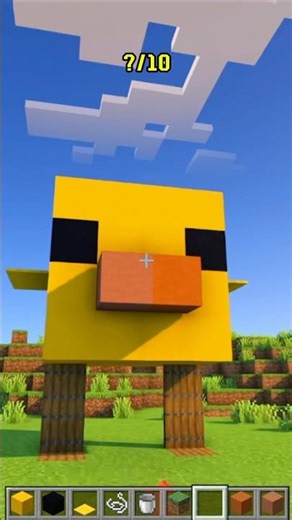 MINECRAFT CUTE CHICKEN STATUE 🐥 #shorts