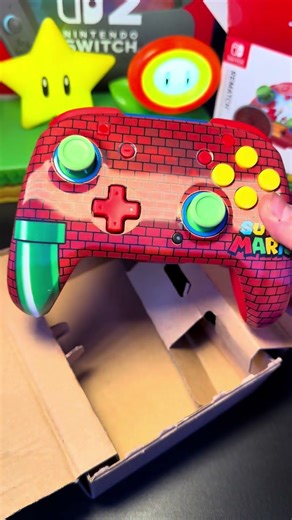 Unboxing the Mario Bricks Rematch Wireless Controller. #nintendoswitch2 #supermario #unboxing