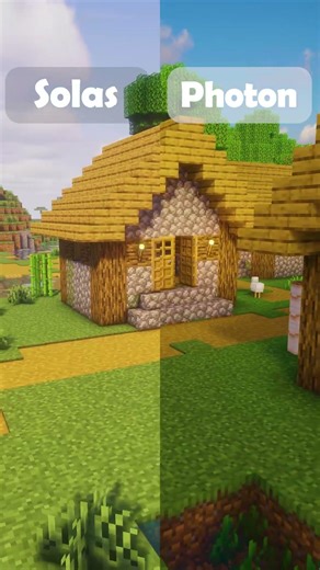 Which shader looks better Solas or Photon #shorts #minecraft