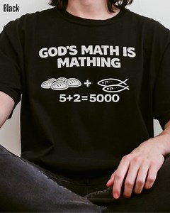God Math T-shirt, Jesus Math Tee, Comfort Colors, Christian Shirts for Men and Women, Fish and Loaves Shirt - Etsy