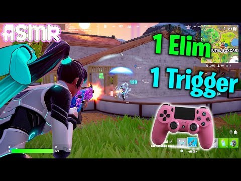 ASMR Gaming 🍀 Fortnite 1 Elim = 1 Trigger Word Relaxing Controller Sounds and Cozy Whispering 🎧
