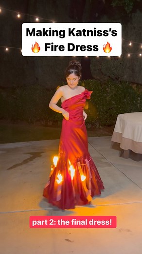 13M views · 22K reactions | Making Katniss’s fire dress, part 2!...