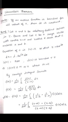 Liouville's Theorem expansion (Complex Analysis)bsc maths #bsc #bscmaths #complexanalysis