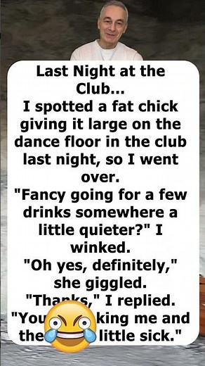 Club Anecdote Joke #shorts 😆😆😆😆