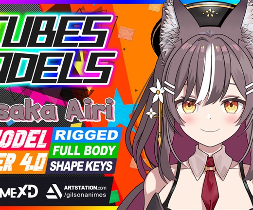 ArtStation - VTube Chisaka Airi - 3D Model Blender | Resources