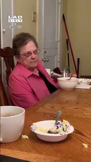 Granny has zero tolerance for noisy eaters 💀 (🎥: TT/ cademoreau18)