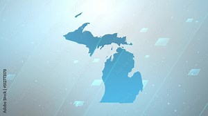 4K UHD, 3840 x 2160 Pixels, Michigan State Slider Background Works with all editing Programs Suitable for Patriotic Programs, Corporate Intros, Tourism, Presentations