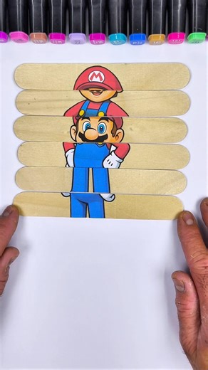 Super Mario Galaxy Ice Cream Correcting Paper Challenge Paper Puzzle Game Craft #supermariogalaxy