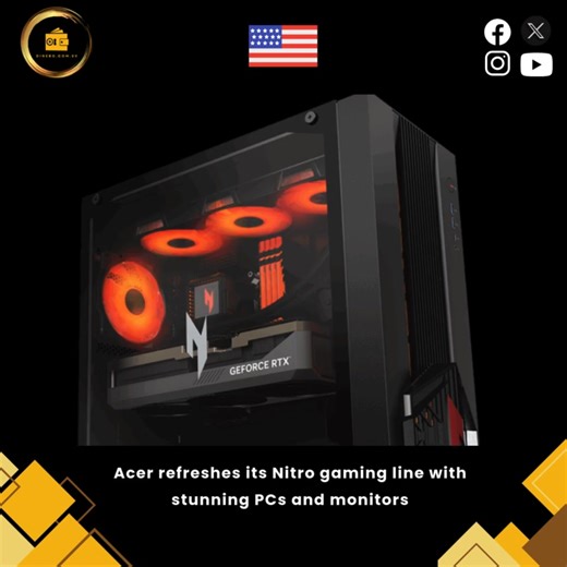 #Tecnology  Acer unveiled a refreshed line of Nitro series gaming laptops, desktops, and monitors ️. The new devices integrate high-performance hardware ⚡, intelligent software 烙, and immersive visuals  to enhance both the gaming experience and creativity. Read here https://shre.ink/S06F #AcerNitro #Gaming #Tecnología #HardwarePotente #ExperienciaGaming | dinero.com.sv | Facebook
