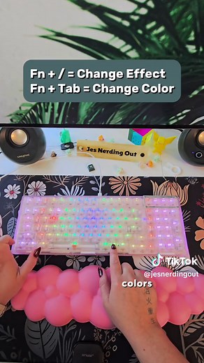 Replying to @sui_generis4080 Here's a guide with the most useful RGB shortcuts (plus some extras) for the Aula F98 -- hope this helps! Many of these command shortcuts will also work for the Aula F99, F98 Pro, and F75-- at least for the main keys. Those boards have a couple other different ones since they have their own unique RGB areas too, but they do not have the sidebar RGB strip that the Aula F98 has. #aulaF98 #mechanicalkeyboard #keebtok #rgblights #typing #desksetup #keyboard #tech #techto