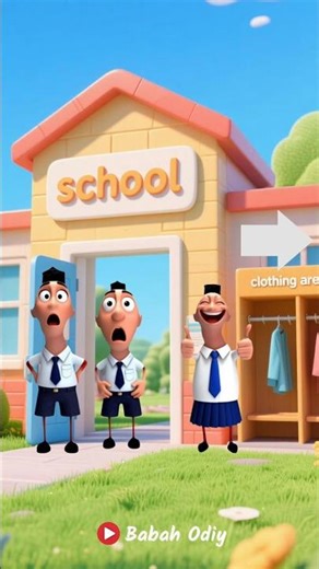 Hamud habibi red yellow green games school uniform #cartoon