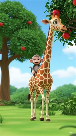 Girrafe aur bandar #viral