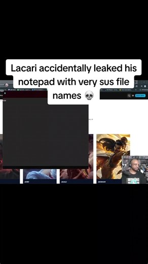Lacari accidentally leaked his notepad with very sus file names 💀 #stream #streamclips #livestream