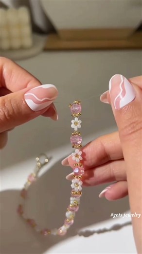 DIY Lotus Beaded Daisy Necklace Tutorial 🪷✨ | Gets Jewelry Supplies