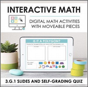 Digital Interactive Math for 3.G.1 - Geometry (Slides   Self-Grading Quiz)